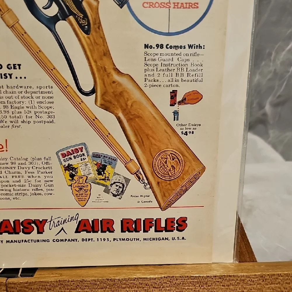 Vintage Daisy Air Rifles Advertisement 1955